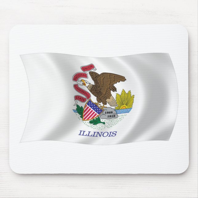 Alfombrilla para ratón de la bandera de Illinois (Frente)
