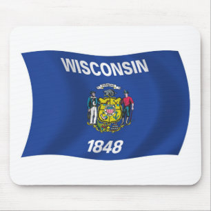 Alfombrilla para ratón de la bandera de Wisconsin