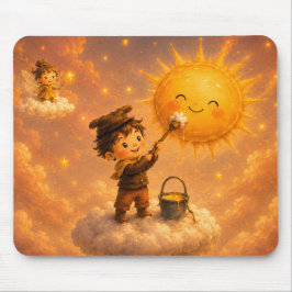 Alfombrilla para ratón de Nubes Doradas