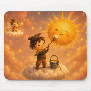 Alfombrilla para ratón de Nubes Doradas