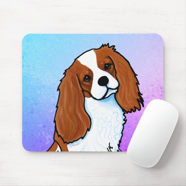Alfombrilla para ratón de perro Cavalier Spaniel B (Con ratón)