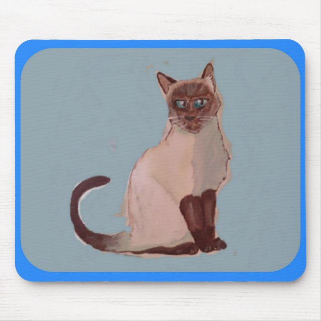 Alfombrilla para ratón de póster de gato estilizad (Frente)