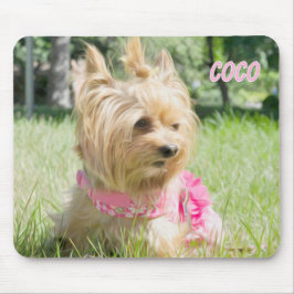Alfombrilla para ratón de Yorkie de taza de té