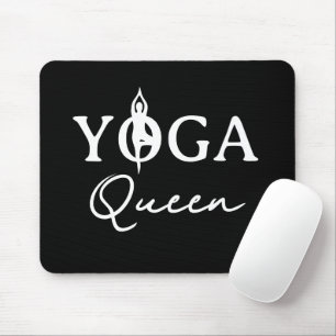 Alfombrilla para ratón Yoga Queen con silueta de p