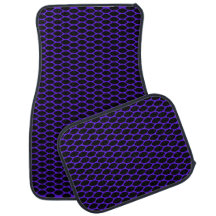 Alfombrillas de auto de carro de cuadrícula violet
