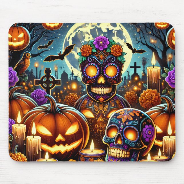Alfombrillas de ratón para el día de Halloween (Frente)