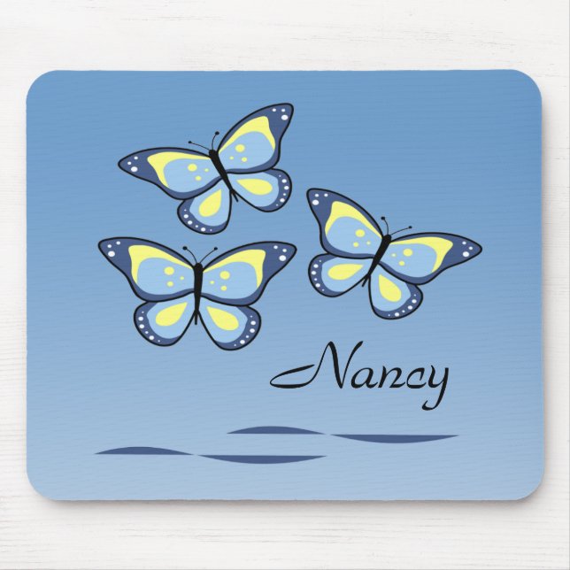 Alfombrillas de ratón personalizadas con mariposas (Frente)