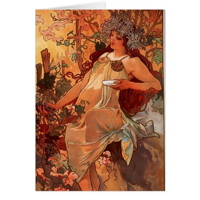 Alfons Mucha - Cuatro temporadas - EL OTOÑO (Frente)