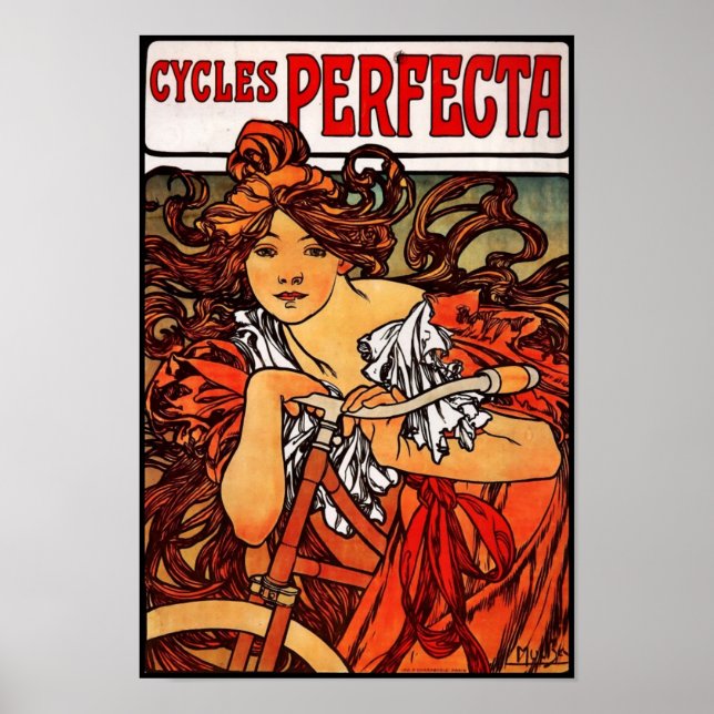 Alfons Mucha, poster de arte vintage, 1902 (Frente)