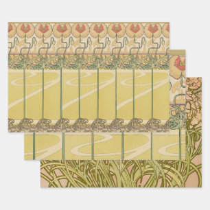 Alfonse Mucha Amapolas Papel Pintado Floral Art No