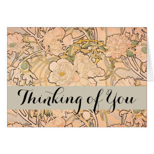 Alfonse Mucha Art Nouveau Peonies