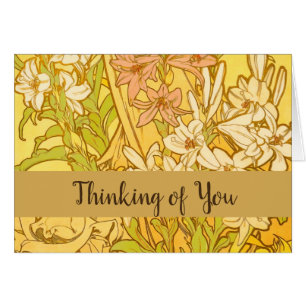 Alfonse Mucha Flores de lirio Art Nouveau