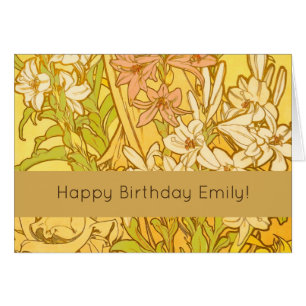 Alfonse Mucha Flores de lirio Art Nouveau