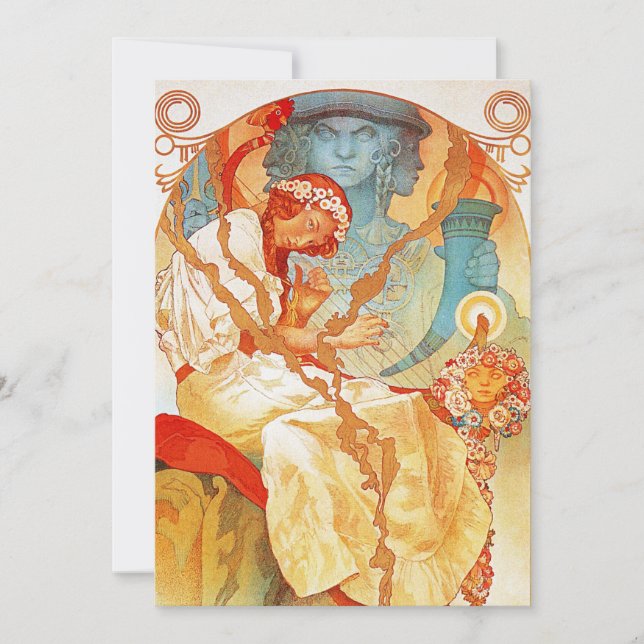 Alfonso Mucha las invitaciones épicas eslavas (Anverso)