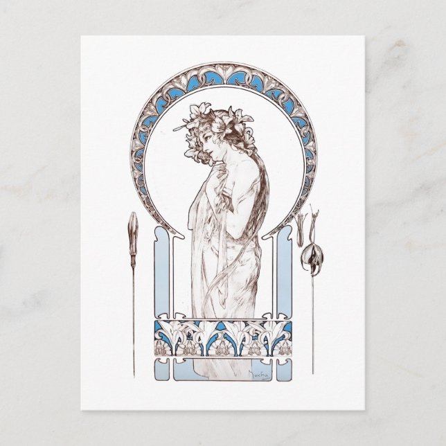 Alfonso Mucha - tarjetas de Decoratifs de los (Anverso)