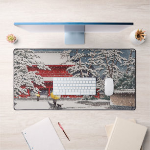 Alfrombrillas De Escritorio 雪 の 増 上 寺, Templo Zôjô-ji en la Nieve, Hasui Kawas