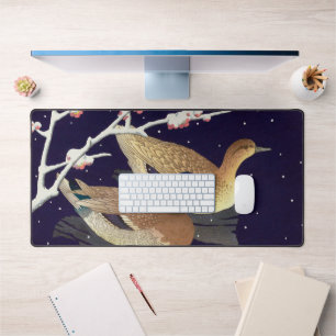 Alfrombrillas De Escritorio 鴨 真, Patos Mallard, Hasui Kawase, Woodcut