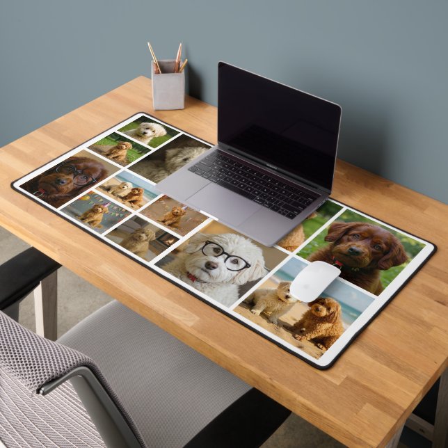 Alfrombrillas De Escritorio 12 Photo Collage Personalized  Desk Mat (Oficina 2)