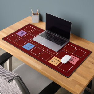 Alfrombrillas De Escritorio 15 Foto, 6 bloques de color sobre Borgoña