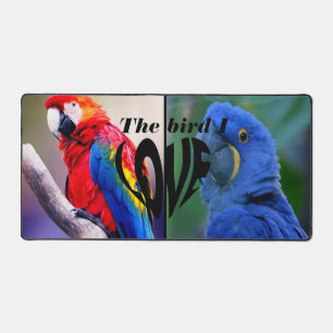 Alfrombrillas De Escritorio 2 loros Fotografía y Personalizado de texto Monogr
