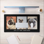 Alfrombrillas De Escritorio 3 Fotos Mascota Perro Amor Es Una Palabra De Cuatr<br><div class="desc">3 Fotos Mascota Perro Amor es una palabra de cuatro letras Black Modern simplicidad que puedes personalizar fácilmente con tus fotos de tu mascota, y personalizar el lema de la cita si lo deseas. El fondo y el texto se pueden cambiar a cualquier color mediante la opción Editar más adelante....</div>