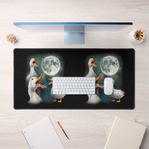 Alfrombrillas De Escritorio 3 Patos Aúllan a la Luna Divertido Extraño Maldito
