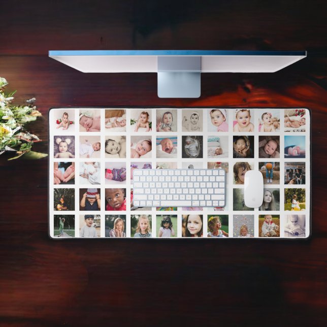 Alfrombrillas De Escritorio 50 Collage de fotos personalizado (50 Photo Collage Personalized Desk Mat from Ricaso. Make your own custom made desk mat, add photos)