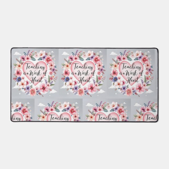 Alfrombrillas De Escritorio Abrazo del educador floral (Anverso)