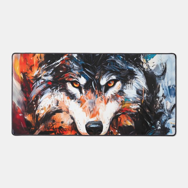 Alfrombrillas De Escritorio Abstract Wild Spirit Wolf (Anverso)