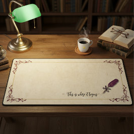 Alfrombrillas De Escritorio Academia Burgundy Quill Author Writer Desk Mat