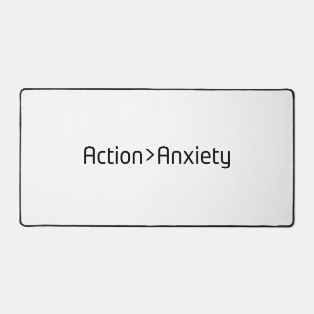 Alfrombrillas De Escritorio Action Over Anxiety Minimalist Large (Anverso)