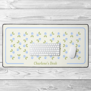 Alfrombrillas De Escritorio Acuarela de rosas - Azul de Alicia