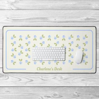 Alfrombrillas De Escritorio Acuarela de rosas - Azul de Alicia
