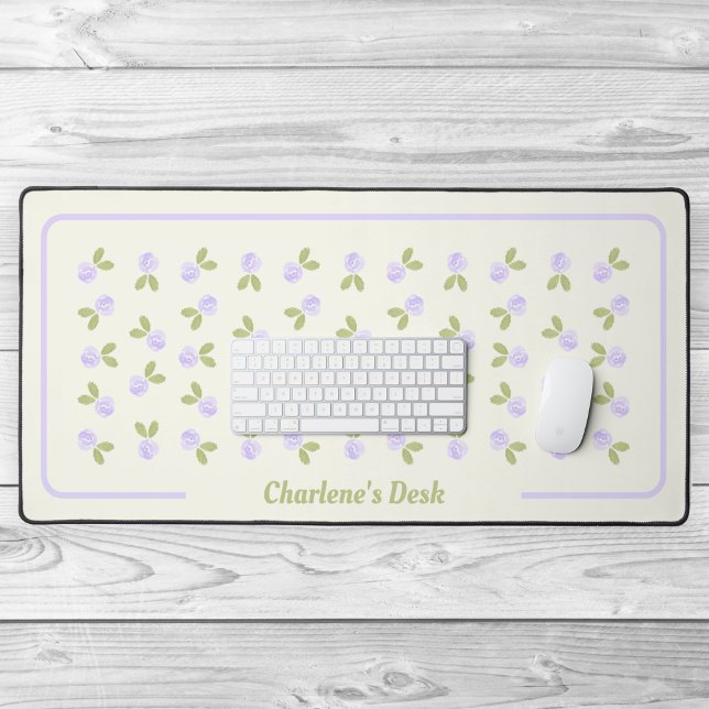 Alfrombrillas De Escritorio Acuarela de rosas - El púrpura de Alicia (Purple Watercolor Roses-Alicia's Garden by Office Accessories)