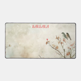 Alfrombrillas De Escritorio Acuarela Pájaros y Flores de Primavera