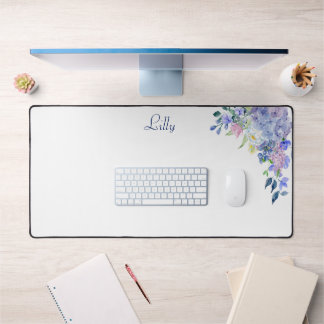 Alfrombrillas De Escritorio Acuarela personalizada Púrpura Hydrangeas