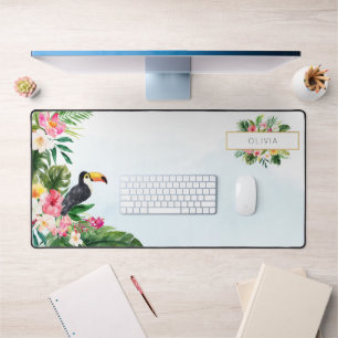 Alfrombrillas De Escritorio Acuarela Tropical Botánica Turca Personalizada