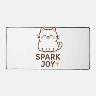 Alfrombrillas De Escritorio "Adorable Cat Desk Mat - Spark Joy Cosy Estética"