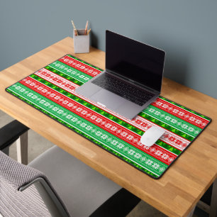 ALFROMBRILLAS DE ESCRITORIO ADORNOS DE NAVIDAD DISEÑO ROJO BLANCO VERDE