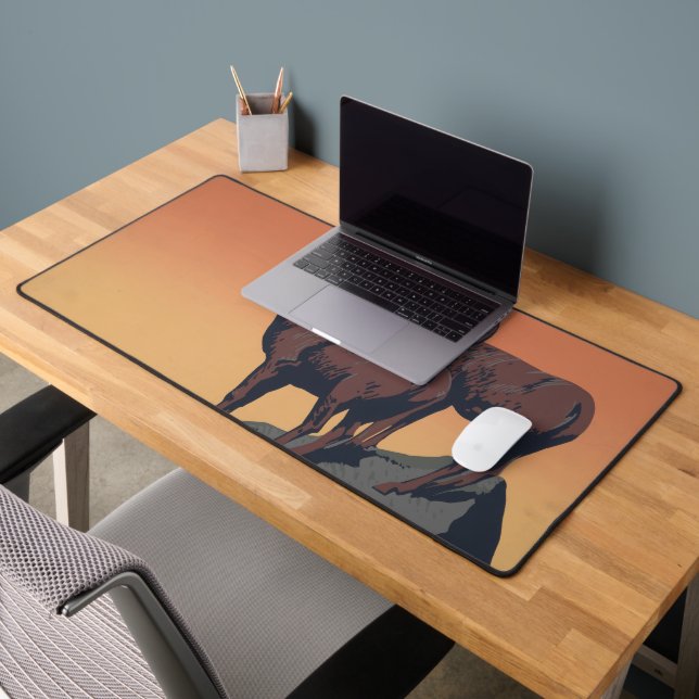 Alfrombrillas De Escritorio Afiche de época que promueve el viaje a parques na (Oficina 2)