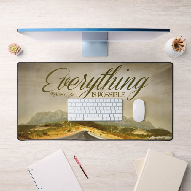 Alfrombrillas De Escritorio Afirmación de motivación "Todo es posible" (Oficina 1)
