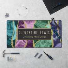 Agante de color de agua de pavo real personalizabl