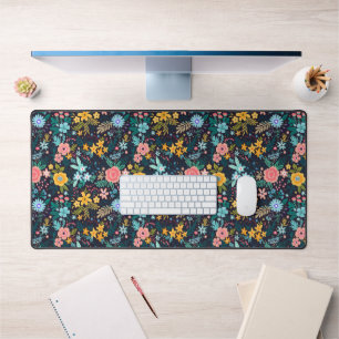 Alfrombrillas De Escritorio Agrega tu nombre Patrón floral de color suave