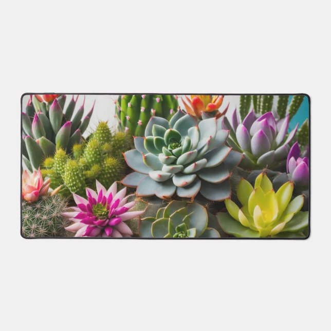 Alfrombrillas De Escritorio Agrupación de cactus y plantas suculentas (Anverso)