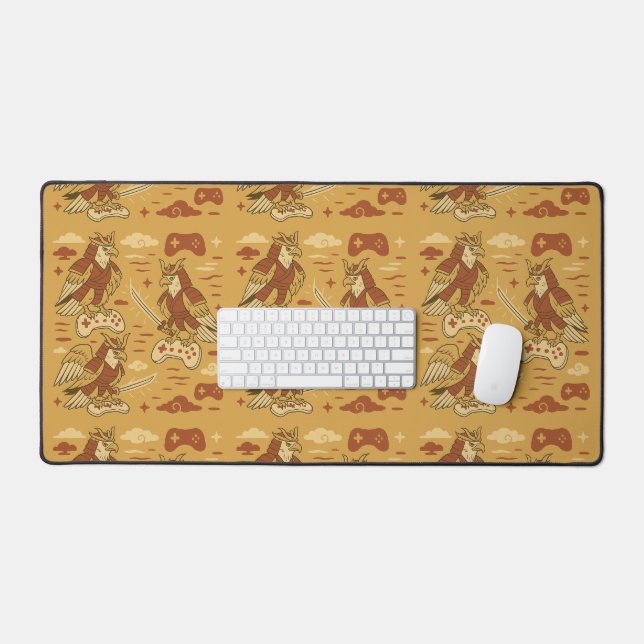 Alfrombrillas De Escritorio Águila Samurái con Control de Juego  (Teclado y ratón)