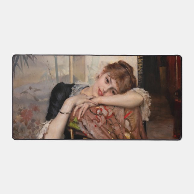 Alfrombrillas De Escritorio Albert Edelfelt - La Parisienne / Virginie (Anverso)