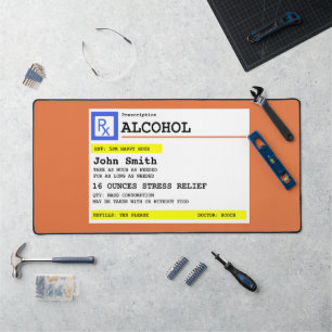 Alfrombrillas De Escritorio Alcohol con receta personalizada Humorístico