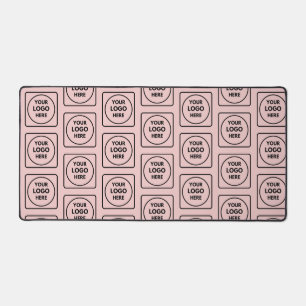 Alfrombrillas De Escritorio Alfombra de escritorio con patrón de logotipo rosa