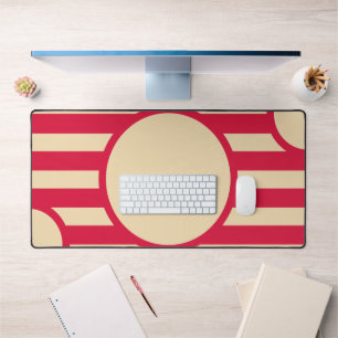 Alfrombrillas De Escritorio Alfombra de escritorio Crimson & Beige Sunburst –