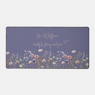 Alfrombrillas De Escritorio Alfombra de escritorio de acuarela de flores silve